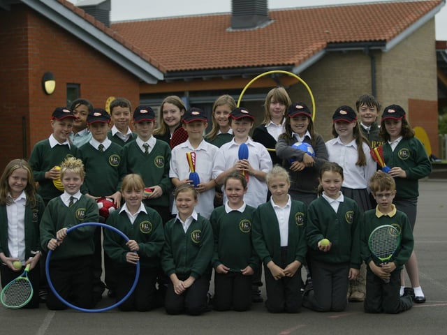 East Hunsbury Primary School pupils receive their sports awards / certificates