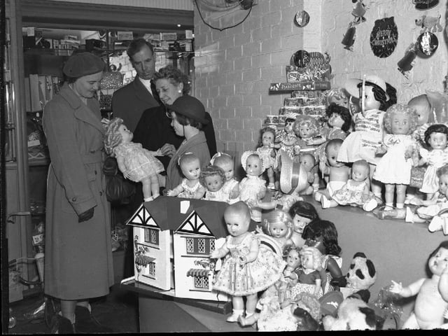 Christmas shopping, December 4, 1957