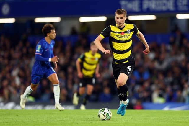 Dean Campbell in action during the Carabao Cup third round match between Chelsea and Barrow at Stamford Bridge on September 24, 2024 in London, England. (Photo by Bryn Lennon/Getty Images)