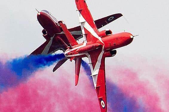 The Red Arrows will be over Northampton twice on Friday lunchtime