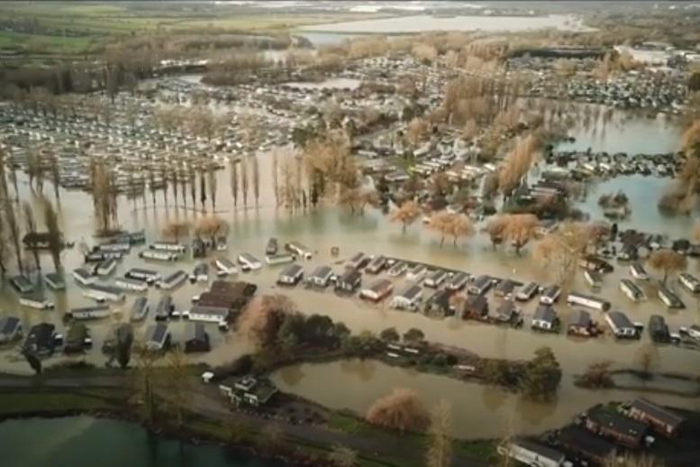 Drone footage over Billing Aquadrome this morning (Wednesday)