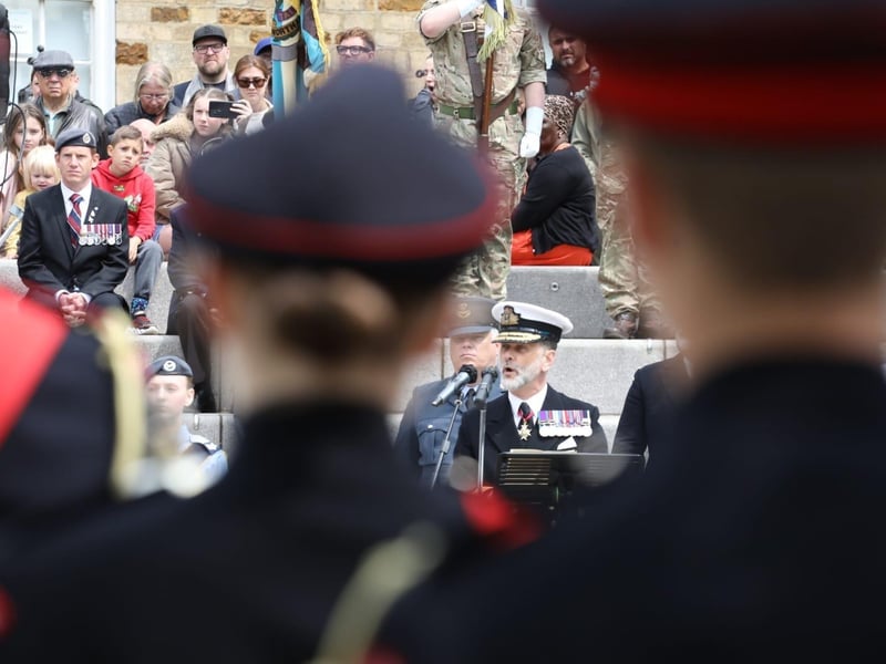 Kettering town centre: crowds line town centre to welcome The Royal Anglian Regiment for Armed Forces Day parade /National World