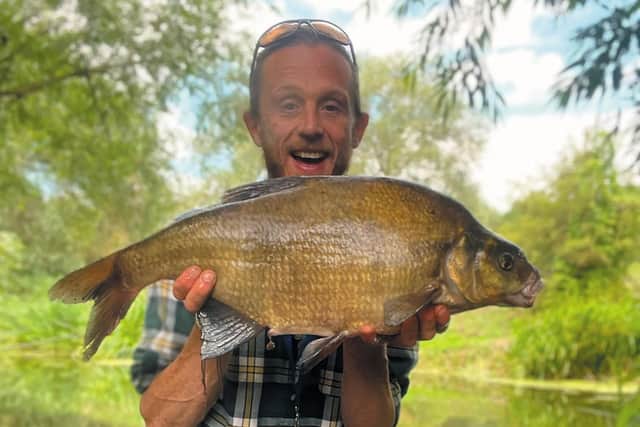 Good river bream have been showing with Karl Seidler getting this 7-6 chunk, among others, from the upper Ouse