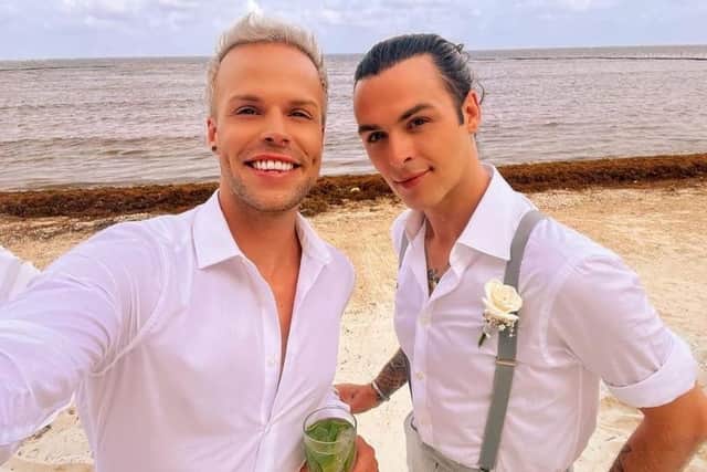 Olly Marmon and Jaymi Hensley on their 14th anniversary in 2023, a year before they were due to wed/Instagram