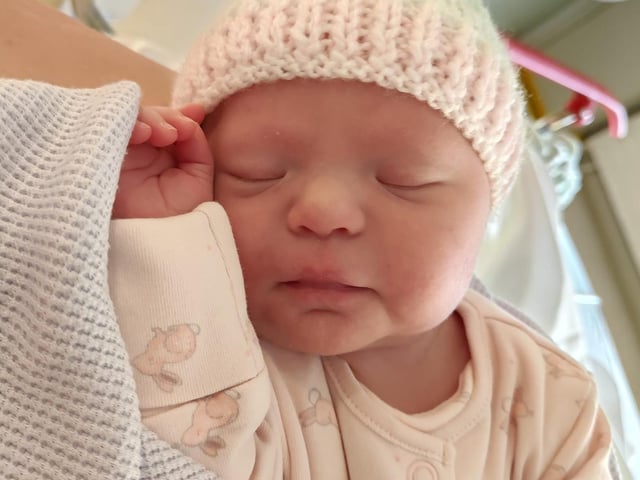 Verity Ashlyn born on February 22, 10.19am at Northampton General Hospital, weighing 6lbs 12ozs.