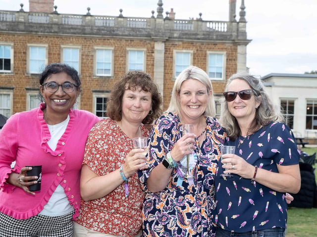 Crowds gathered in the grounds of Delapre Abbey to watch The Greatest Showman on an outdoor screen on Sunday (August 4).