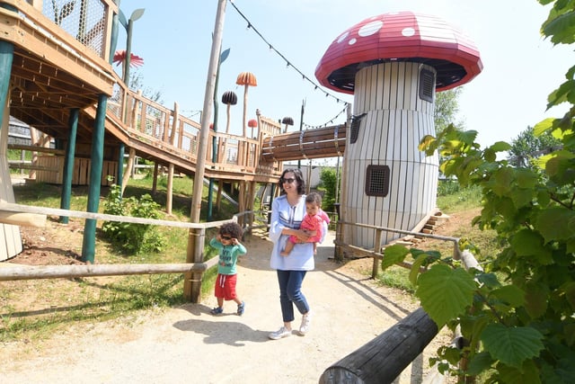 The fairy themed play area features 20-foot-high mushrooms, interactive games and tunnels. There are also animals on site to meet, as well as activities and a cafe.
Book online at fairytalefarm.co.uk.