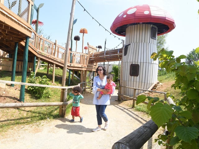 The fairy themed play area features 20-foot-high mushrooms, interactive games and tunnels. There are also animals on site to meet, as well as activities and a cafe.
Book online at fairytalefarm.co.uk.