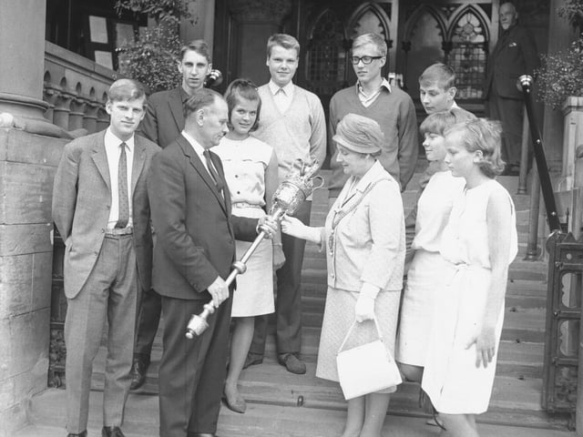 Visitors from Denmark at Northampton Town Hall, July 13, 1966