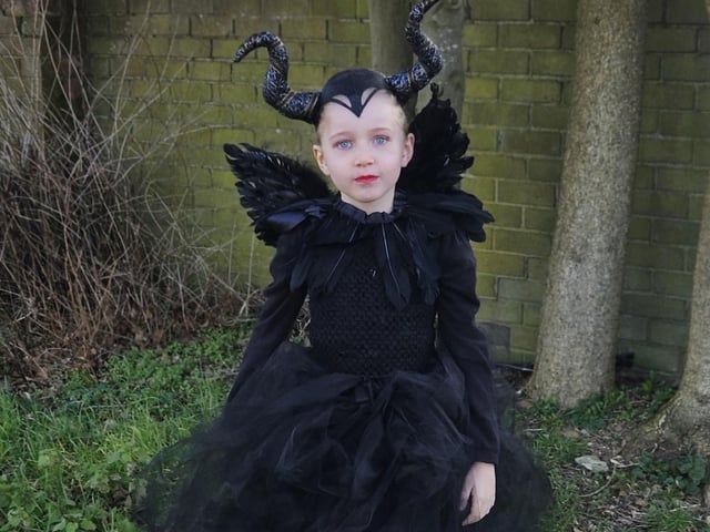 Ava-Leigh, aged seven, as Maleficent.