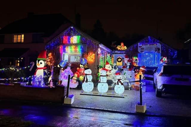 2024 marked the eleventh year of an annual charity Christmas display at Ann Williams’ home in Lumbertubs Lane, which is described as a winter wonderland. Ann continues to host the display in her husband’s memory and this year’s was in aid of PHAB, which supports social activities and sports for children and young adults nationally.