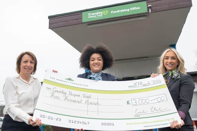 BN & B&DWC - SGB-34225 - Rebecca of Cransley Hospice with Olivia from DWH and Tenise of Barratt Home