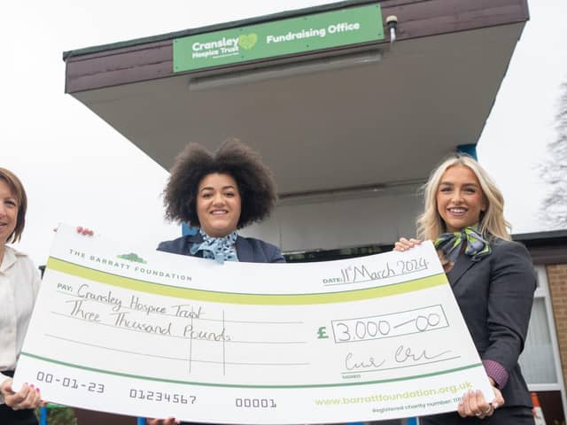 BN &amp; B&amp;DWC - SGB-34225 - Rebecca of Cransley Hospice with Olivia from DWH and Tenise of Barratt Home