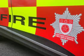 Firefighters were called to a fire in a garden in Northampton, which spread to several other gardens. Photo: NFRS