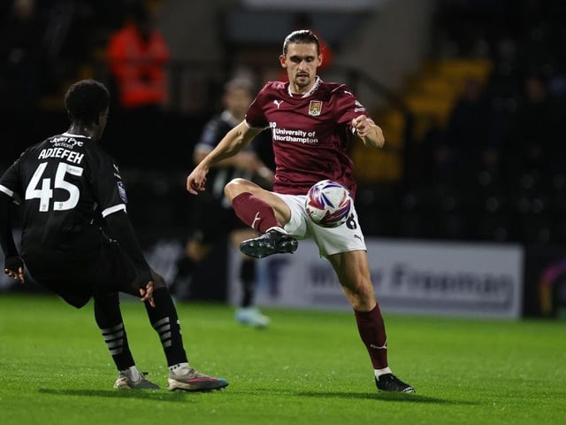 A timely reminder of his quality as he tries to win back a regular place in the team. Busy and energetic in midfield. Enjoyed himself in a more advanced role, thriving both on and off the ball. Pressed effectively throughout and constantly threatened, none more so than when expertly curling Cobblers into a first half lead... 8 CHRON STAR MAN