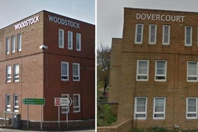 This is what the buildings looked like before construction started in 2021