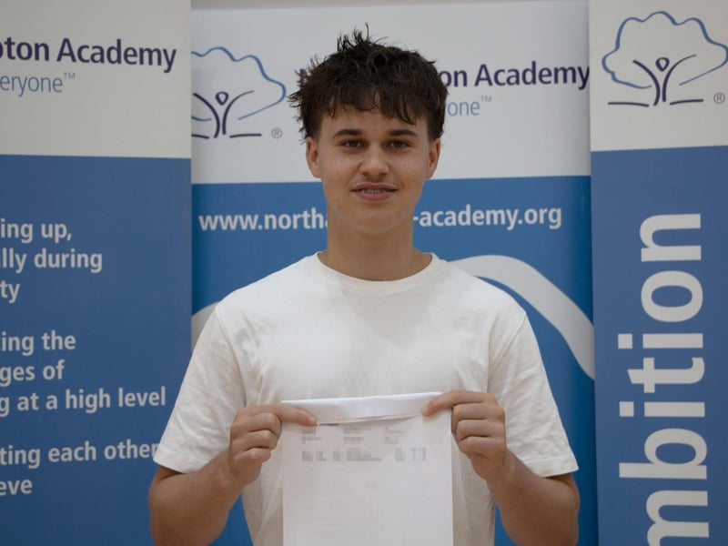 Northampton Academy students collect their A Level results