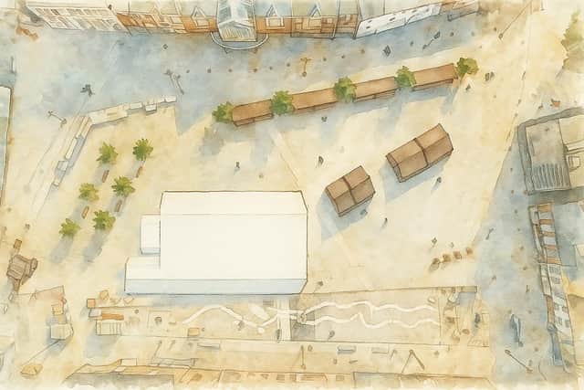 The real ice rink, which will be covered, measures 14 metres by 22 metres and will open on Thursday December 4, 2025 (WNC)