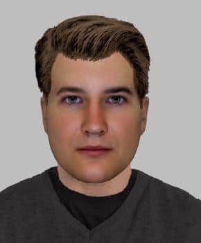 Police would like to hear from anyone who recognises the man in this e-fit. Photo: Northamptonshire Police.