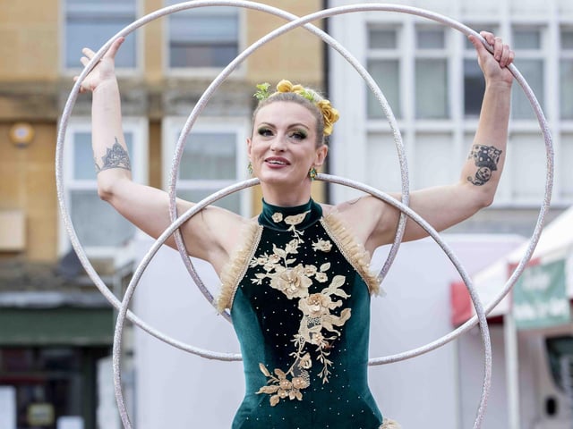 Hundreds enjoyed music, circus acts, and memories from the decade during a sixties celebration event in Northampton's Market Square on Saturday (September 24).