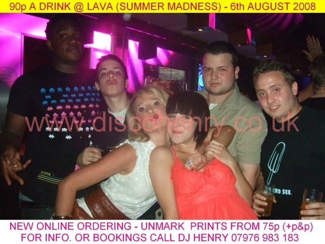 Nostalgic pictures from a 90p a drink night out at Lava in August 2008