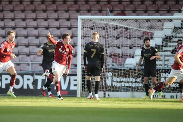 Paul Lewis scored the only goal when these two clubs met at Sixfields last season.