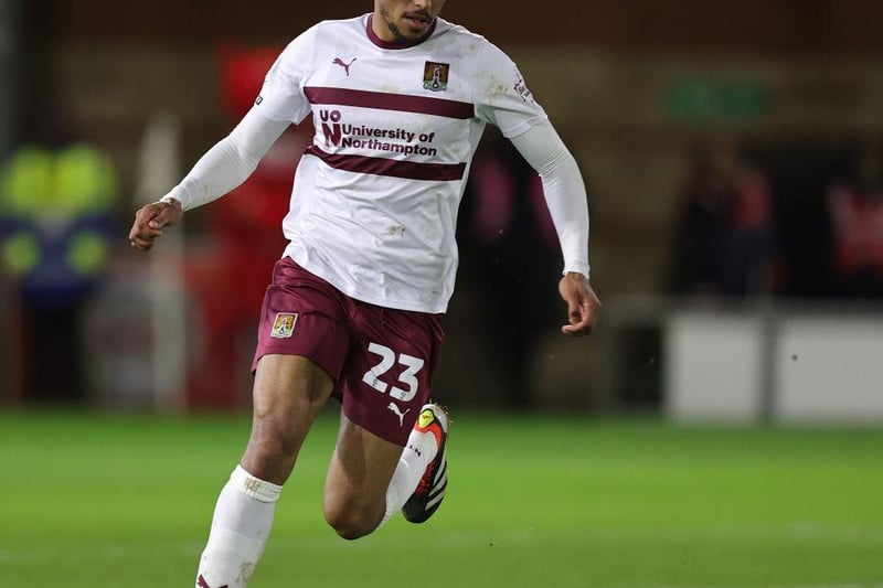 He thrives when he has space to run into so a cagey first half didn't suit him, but had more joy after the break. Finished the game at right-back as Brady went to an attacking approach when trailing 2-1 and 3-2, which might partly explain why Cobblers looked so disorganised once it was 3-3... 6