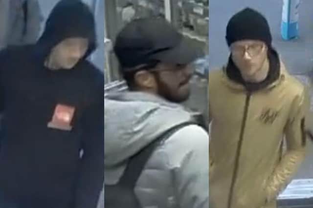 Police want to speak to these three men.