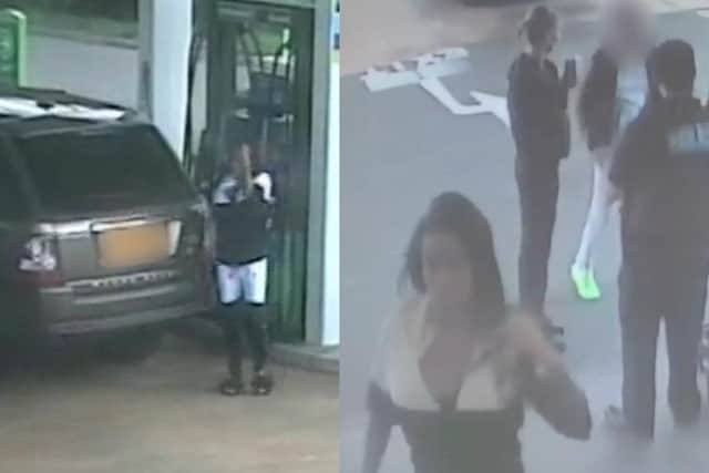 Katie Price was spotted on CCTV leaving the vehicle by police.