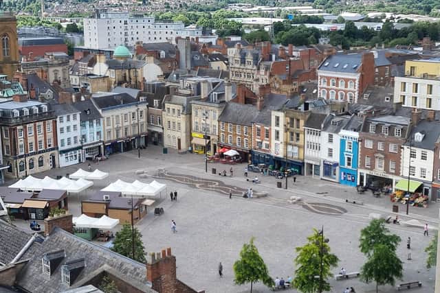 At around 3pm on Wednesday, September 9, Northamptonshire Police received a report of people trespassing on the roof of a derelict building in Market Square, Northampton.