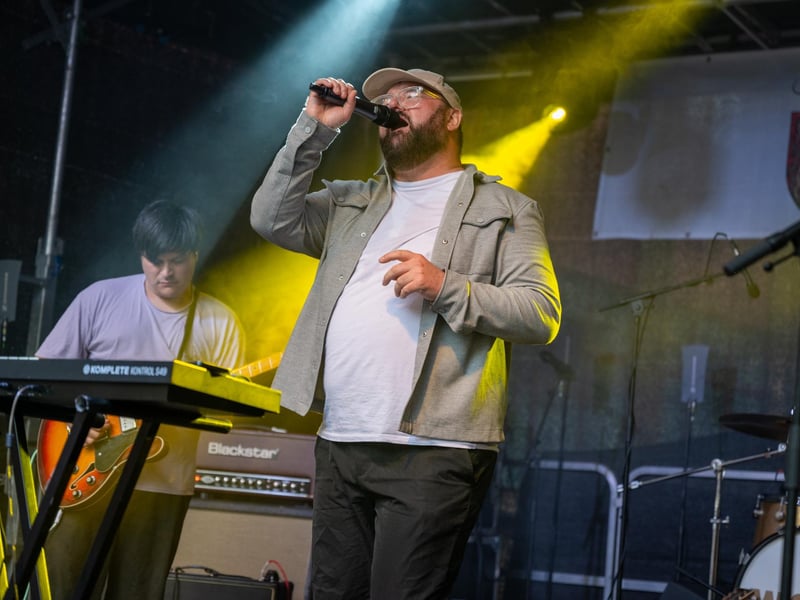 Maddox Jones performing on the Main Stage at the Northampton Music Festival on Sunday, September 8, 2024. Photo by David Jackson.