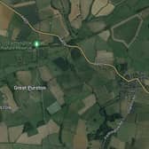 The incident happened in a field in the village of Farthinghoe, near Brackley.