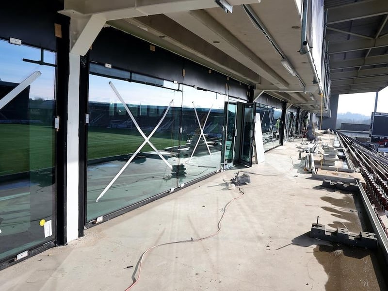 The glass has gone in