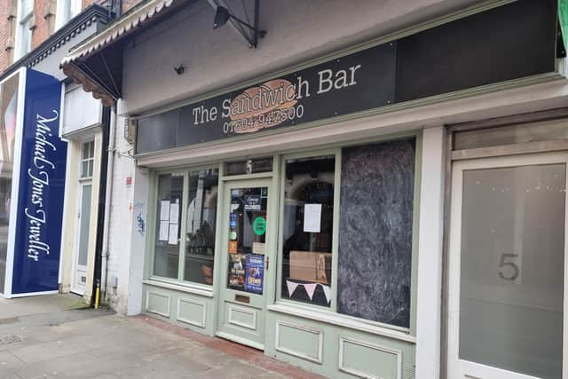 The Sandwich Bar in Gold Street appears to have been forced to close by the Government's Insolvency Service