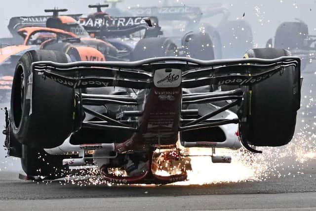 Zhou Guanyu's crash halted the Sunday's British Grand Prix at Silverstone shortly before protesters entered the track