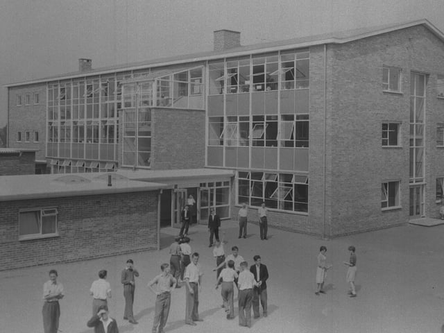 Looking Back old glass negJuly 22, 1959Towcester County Modern School speech day