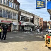 Three forensics were on the scene in Gold Street when the Chronicle & Echo was in attendance at around 11.45am on Saturday morning (April 13).