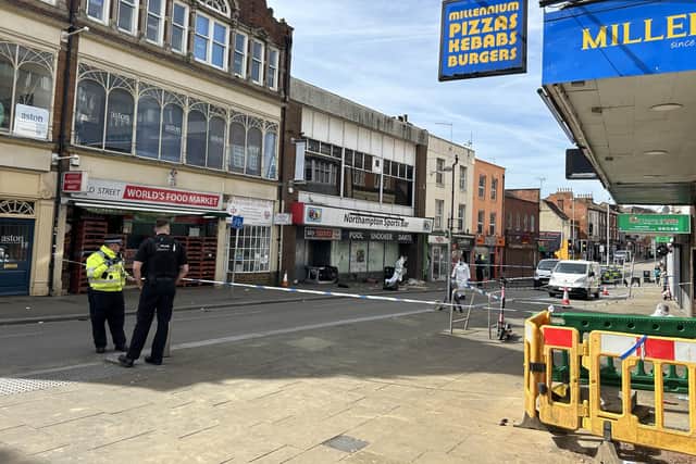 Three forensics were on the scene in Gold Street when the Chronicle & Echo was in attendance at around 11.45am on Saturday morning (April 13).
