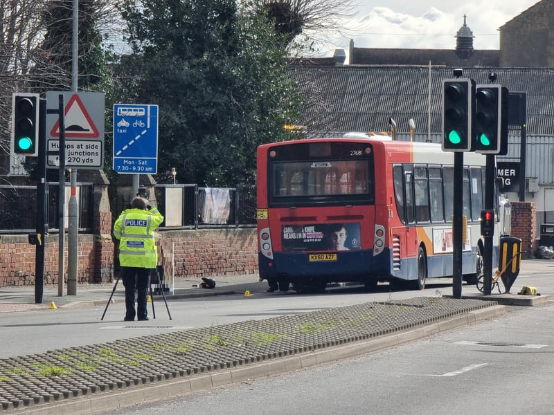 Pictures from the scene at midday. The incident happened at 8.40am today (Monday).