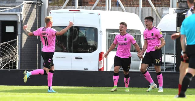 SUPER SAM: Hoskins has made a flying start to the new season, already on three goals after his fine finish at Grimsby. Pictures: Pete Norton.
