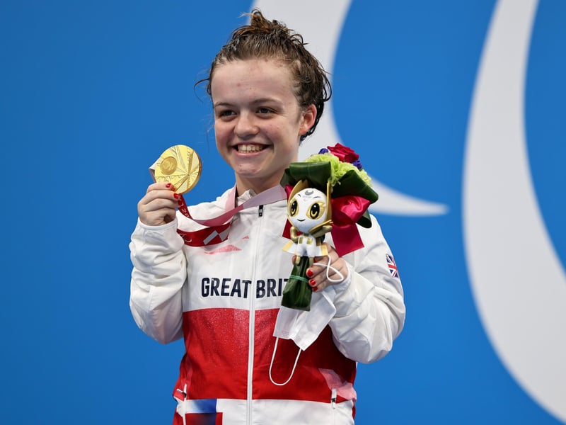 Born in Wollaston, Maisie rose to fame recently by winning two incredible gold medals in the Tokyo Paralympic games in 2021. The swimmer trains at Northampton Swimming Club.