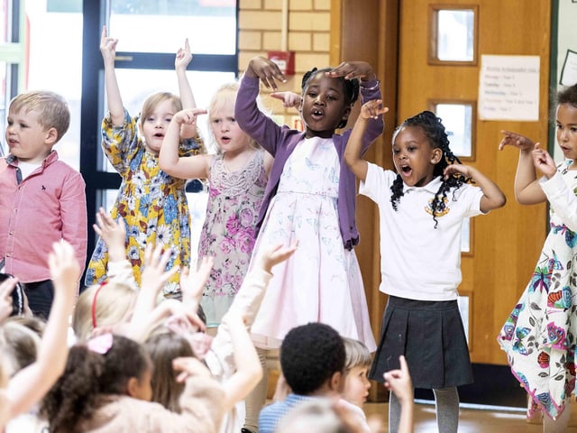 Pupils and teachers at the school held a 'fake' Coronation on Thursday (May 4) ahead of the historic event.