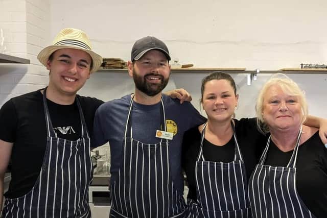 Mark Rodgers, who founded Cheese on Towcest’ in June 2020, pictured with his team.