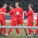 ON Chenecks Reserves celebrate a goal in their 4-1 UCL win over Milton Keynes Irish Reserves on Saturday (Picture: Richard Eason)