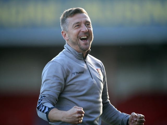 Doncaster (a), Stevenage (h), Newport (a), Gillingham (h), Carlisle (a), Sutton (a), Harrogate (h), Bradford (h), Tranmere (a). Points per game of remaining opponents: 1.42