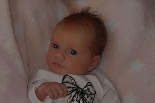 Darcie-Rae Christina born at 5.10am on January 2, weighing 8lbs 3oz.