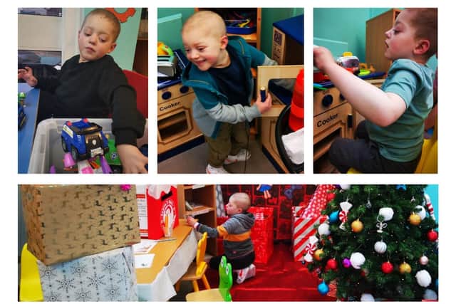 Sebastian loved to play in the activity area at Northampton General Hospital /Team Sebastian