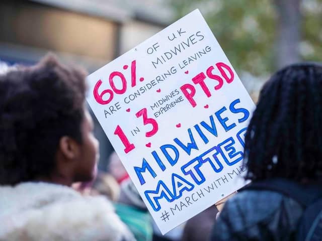 Parents and campaigners joined the 2021 March With Midwives vigil in Abington Street — but healthcare professionals say 'things have got worse' 12 months on