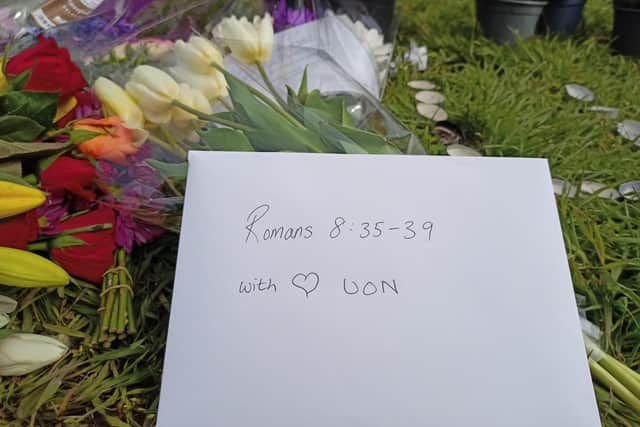 Flowers, messages and candles have been laid for the 19-year-old UoN student who was tragically killed on Sunday night (April 23)