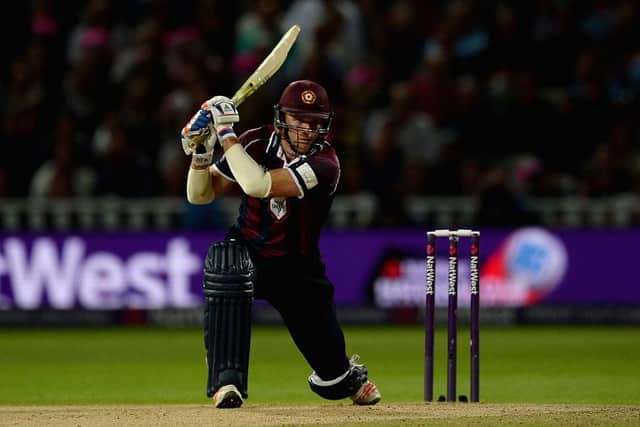David Willey hits out during the last appearance of his first stint at Northants, the 2015 NatWest T20 Blast Final loss to Lancashire Lighting